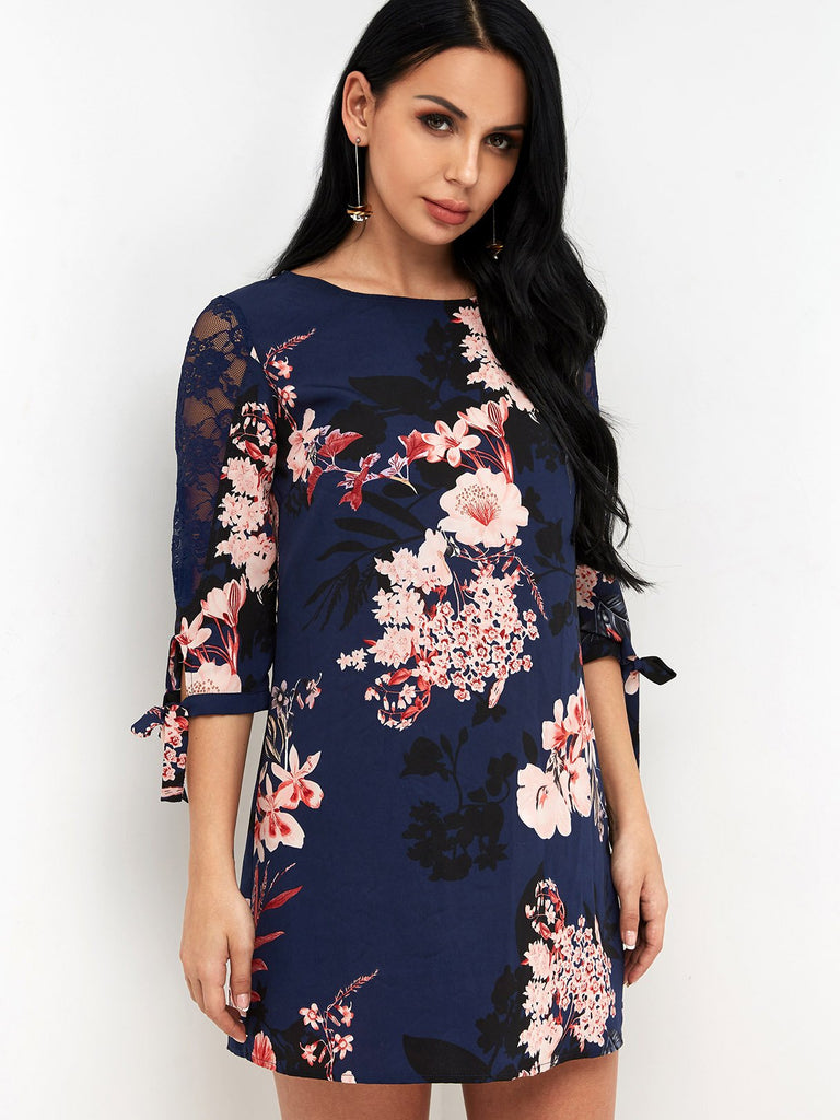Ladies 3/4 Sleeve Mini Dresses