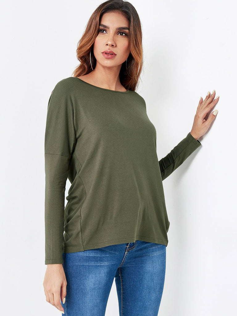 Ladies Army Green T-Shirts