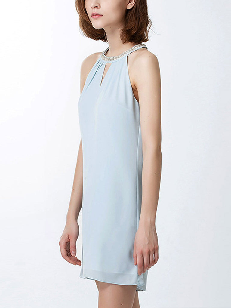 Ladies Blue Chiffon Dresses
