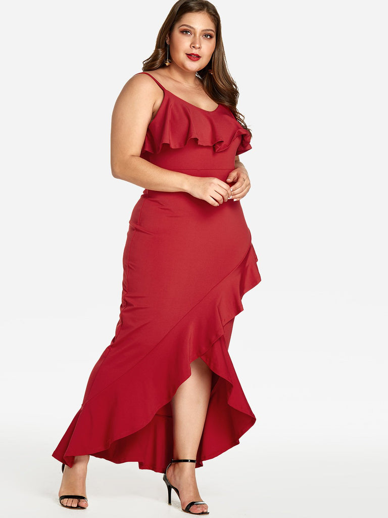 Ladies Red Plus Size Dresses