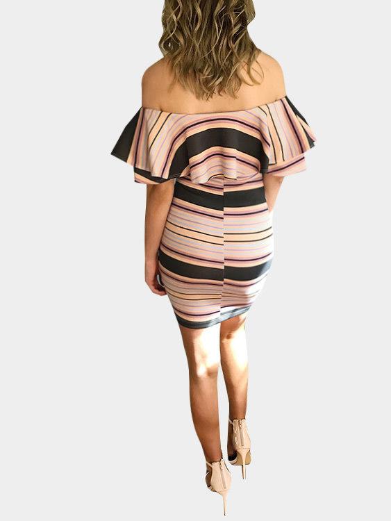 Womens Striped Mini Dresses