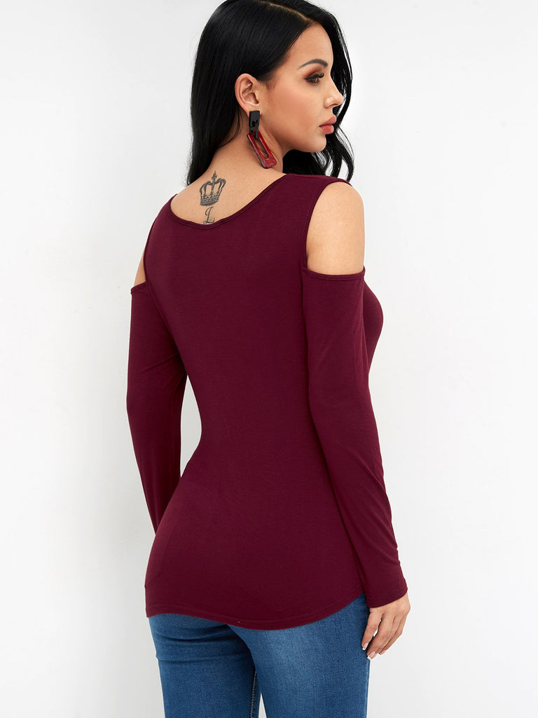Womens Burgundy T-Shirts