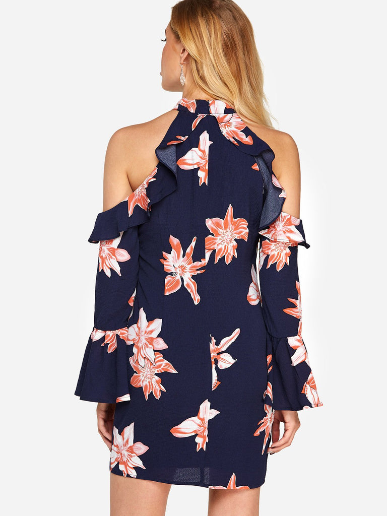 Womens Navy Floral Dresses