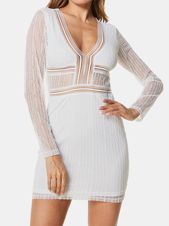 Womens Long Sleeve Sexy Dress