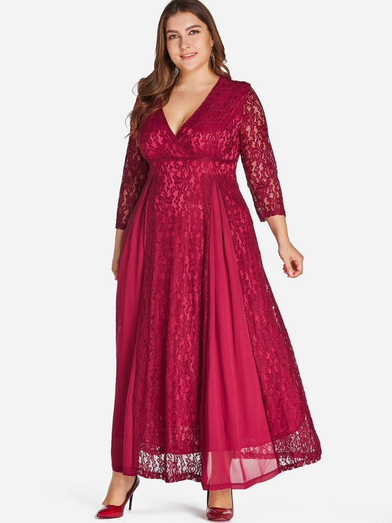 Plus Size Lace Evening Dresses