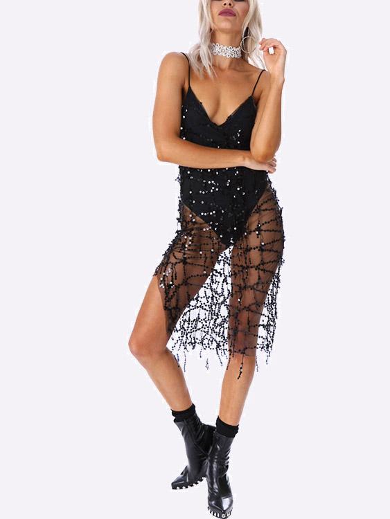 Ladies Black Midi Dresses