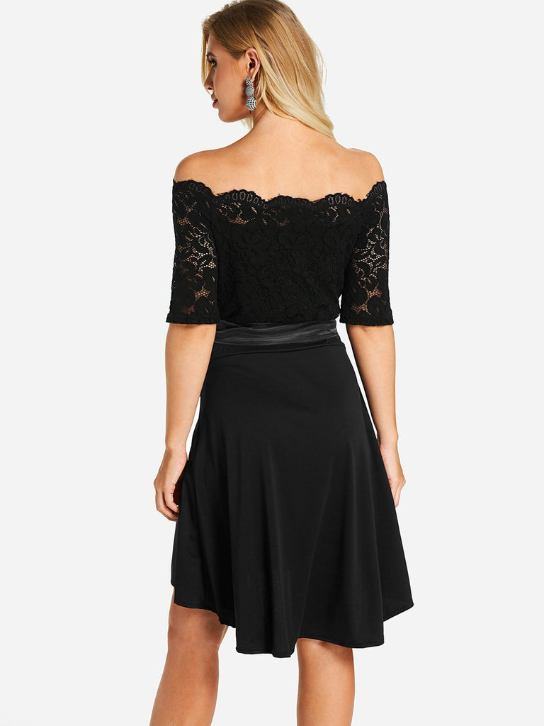 Womens Black Off The Shoulder Dresses