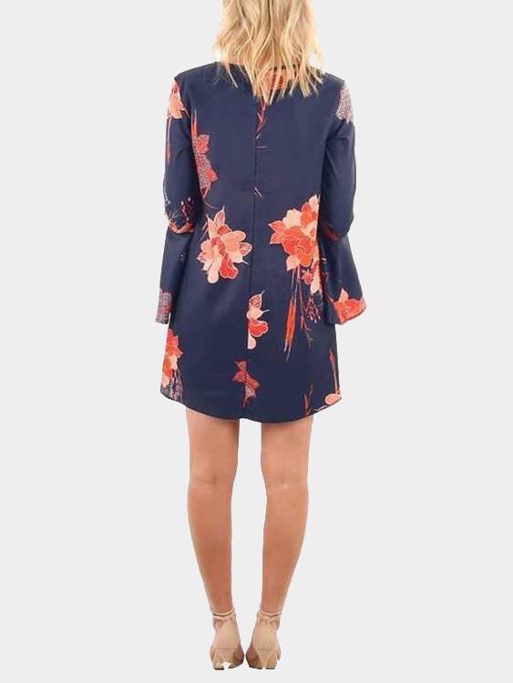 Womens Navy Floral Dresses