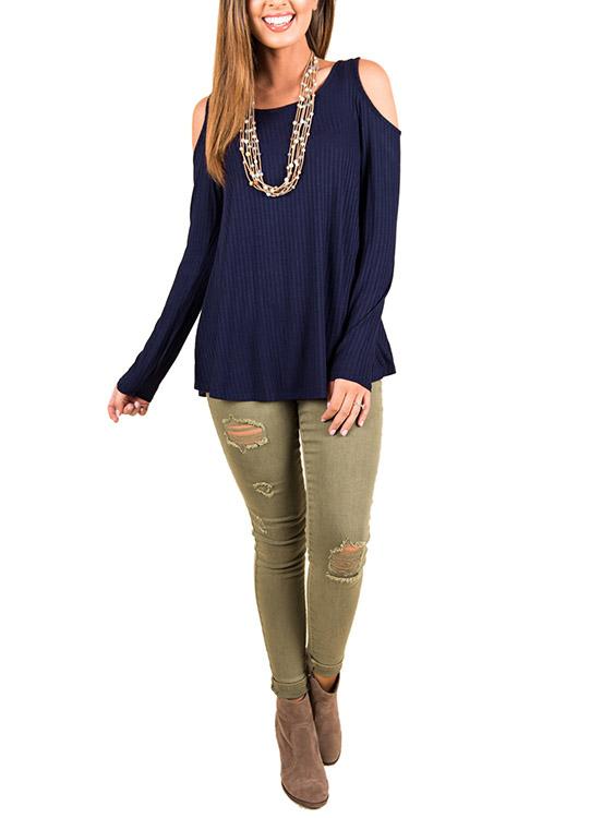 Ladies Navy T-Shirts