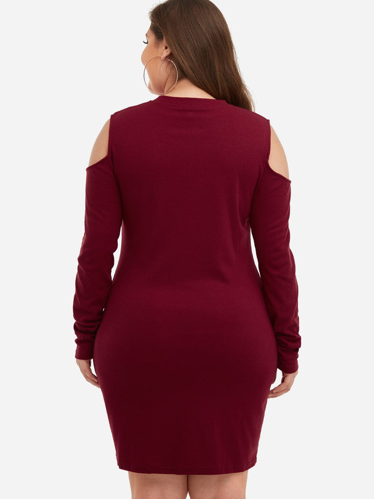 Womens Burgundy Plus Size Dresses