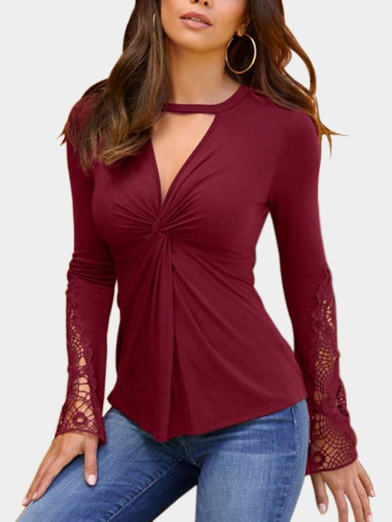 Womens Burgundy T-Shirts