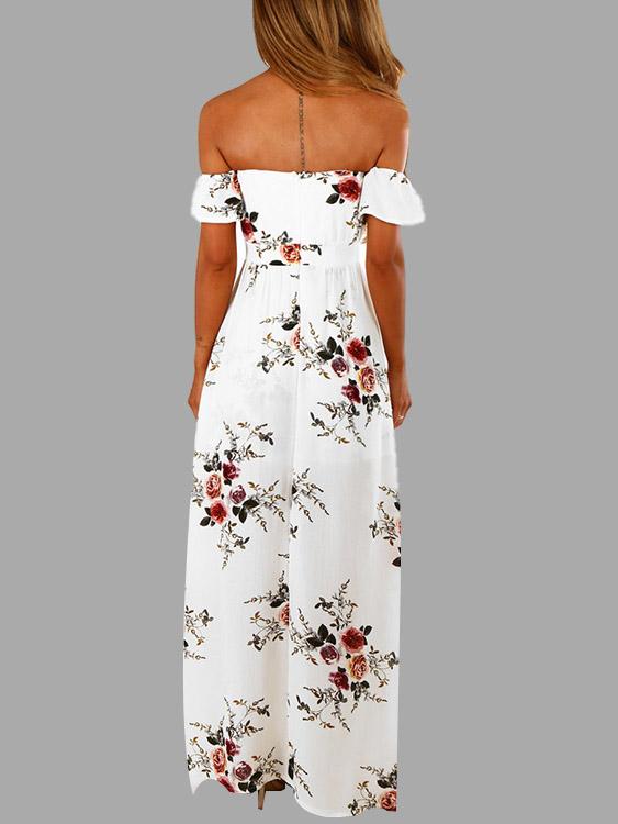 Womens Ivory Floral Dresses