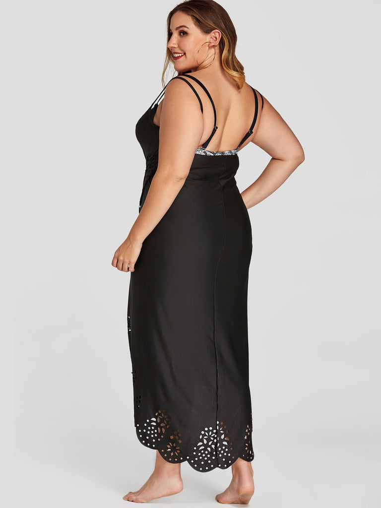 Womens Black Plus Size Swimwear