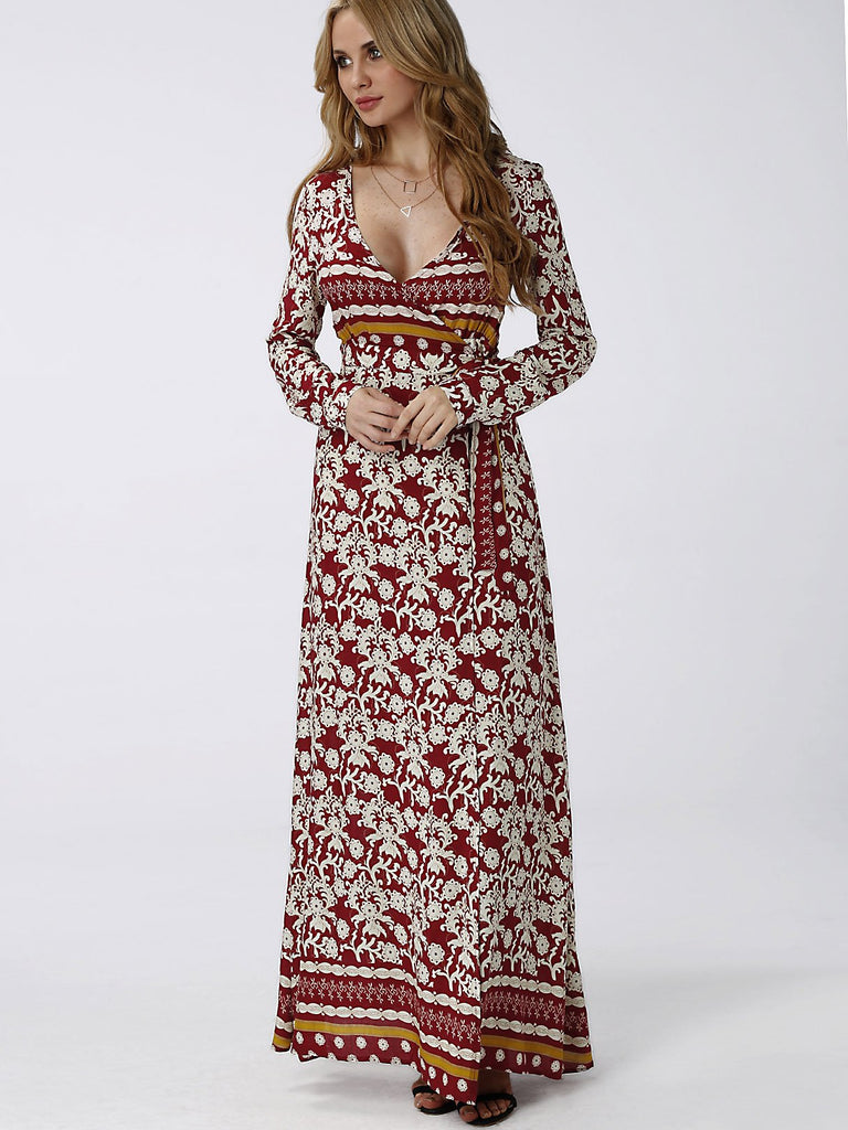 Ladies Long Sleeve Maxi Dress