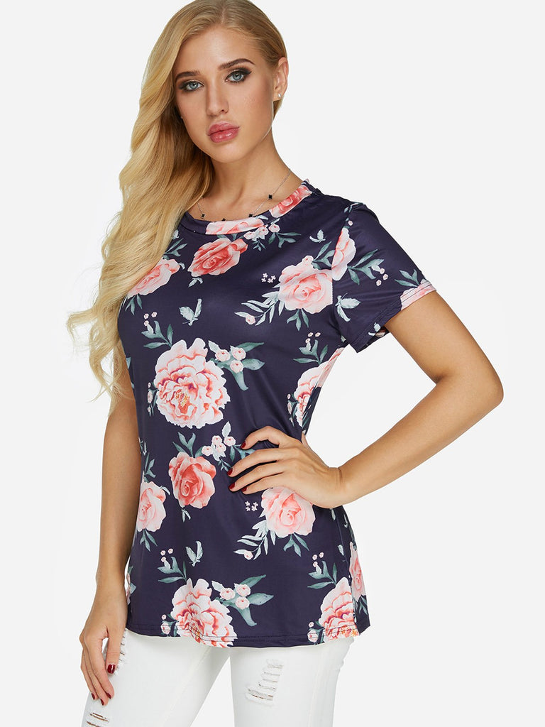 Ladies Navy T-Shirts
