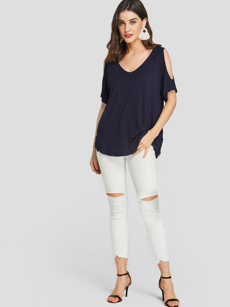 Womens Navy T-Shirts