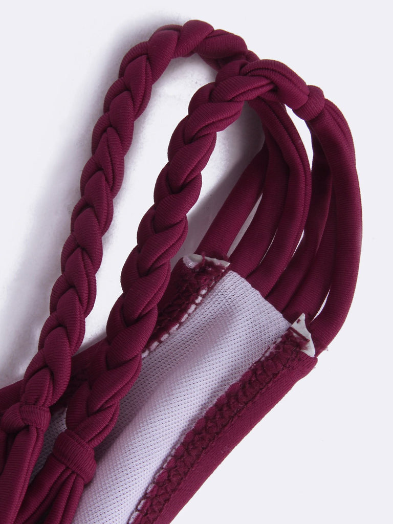 Ladies Burgundy Bikinis