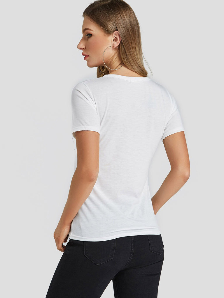 Womens White T-Shirts