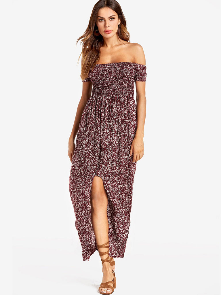 Ladies Off The Shoulder Maxi Dresses