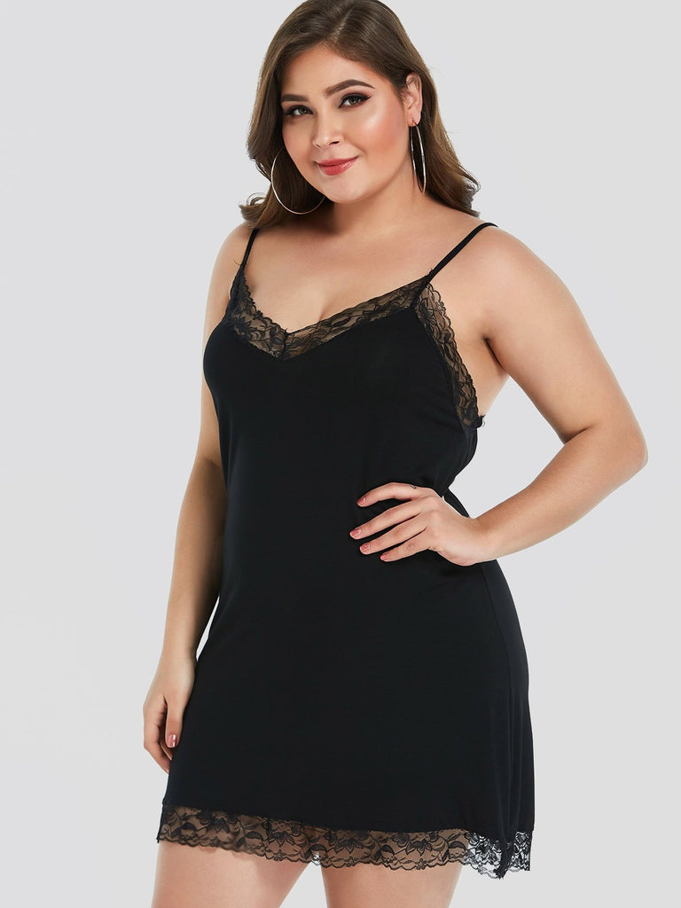 Ladies Black Plus Size Intimates