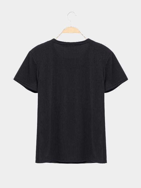 Womens Black T-Shirts