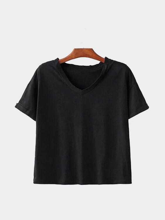 V-Neck Black T-Shirts