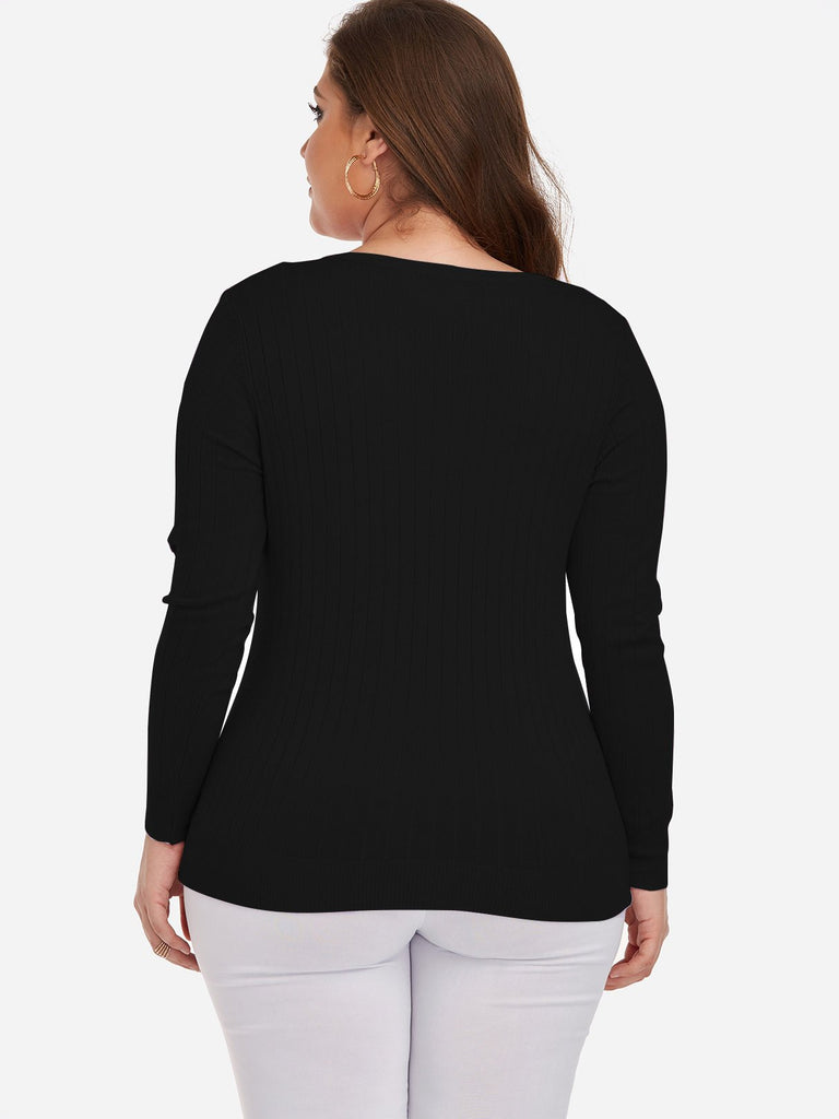 Womens Black Plus Size Tops