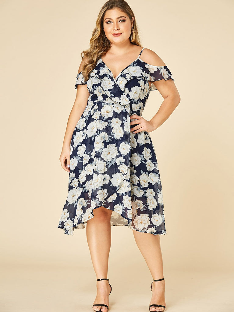 Womens Floral Plus Size Dresses