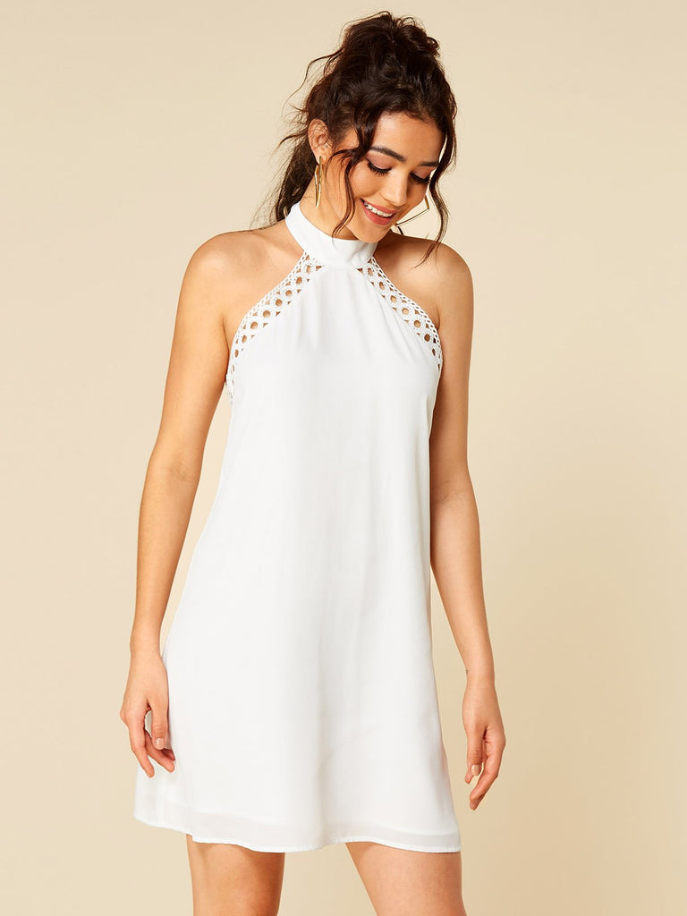 Ladies White Casual Dresses