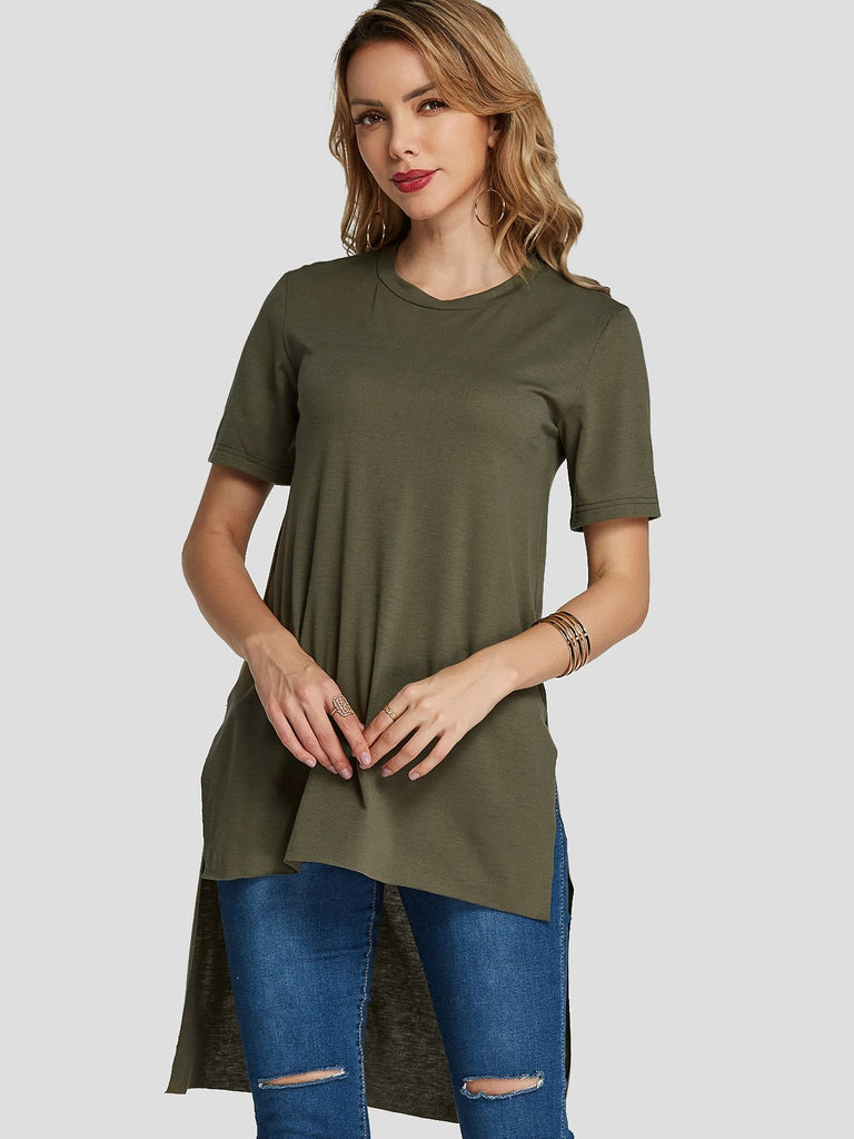 Ladies Army Green T-Shirts