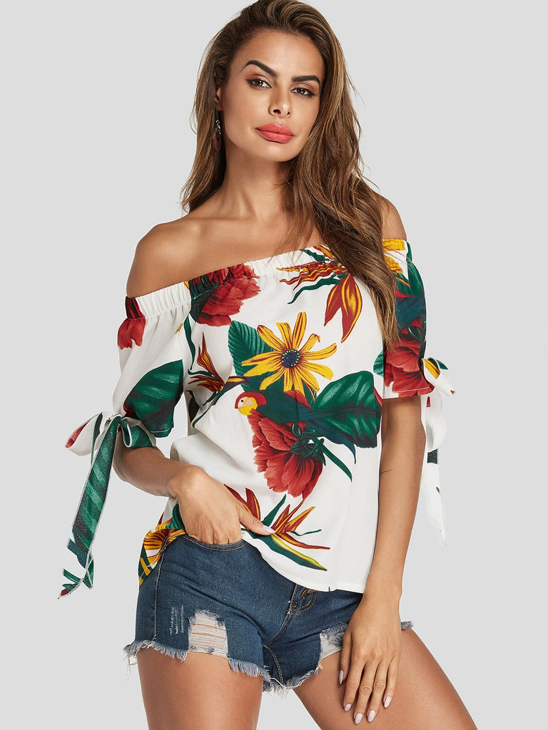 Ladies Short Sleeve Blouses