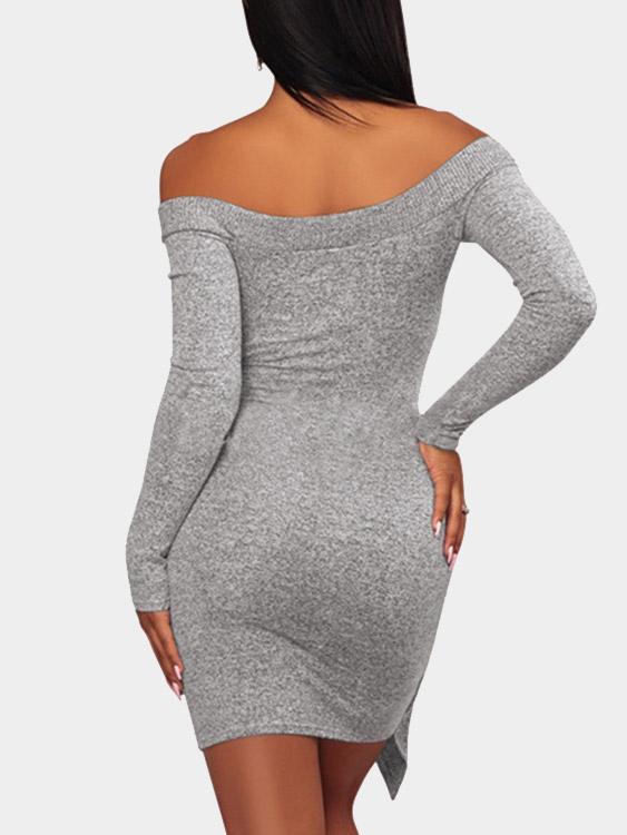 Womens Light Grey Mini Dresses