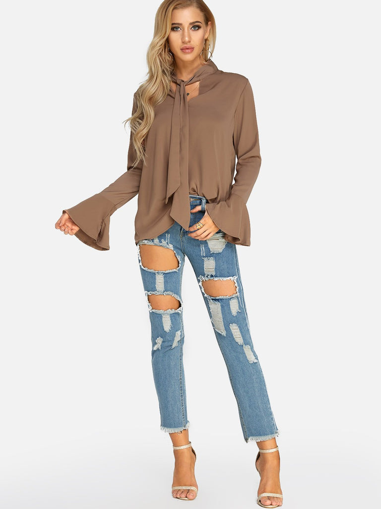 Womens Red Plaid Shirts Blouses