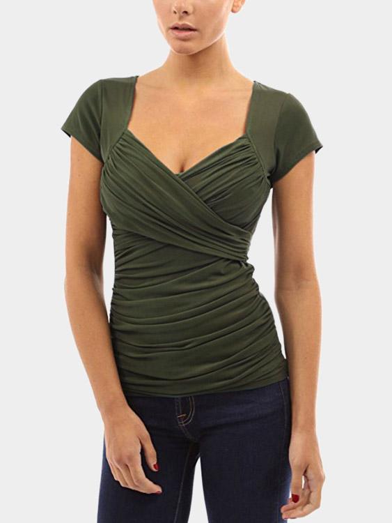 Womens Army Green T-Shirts