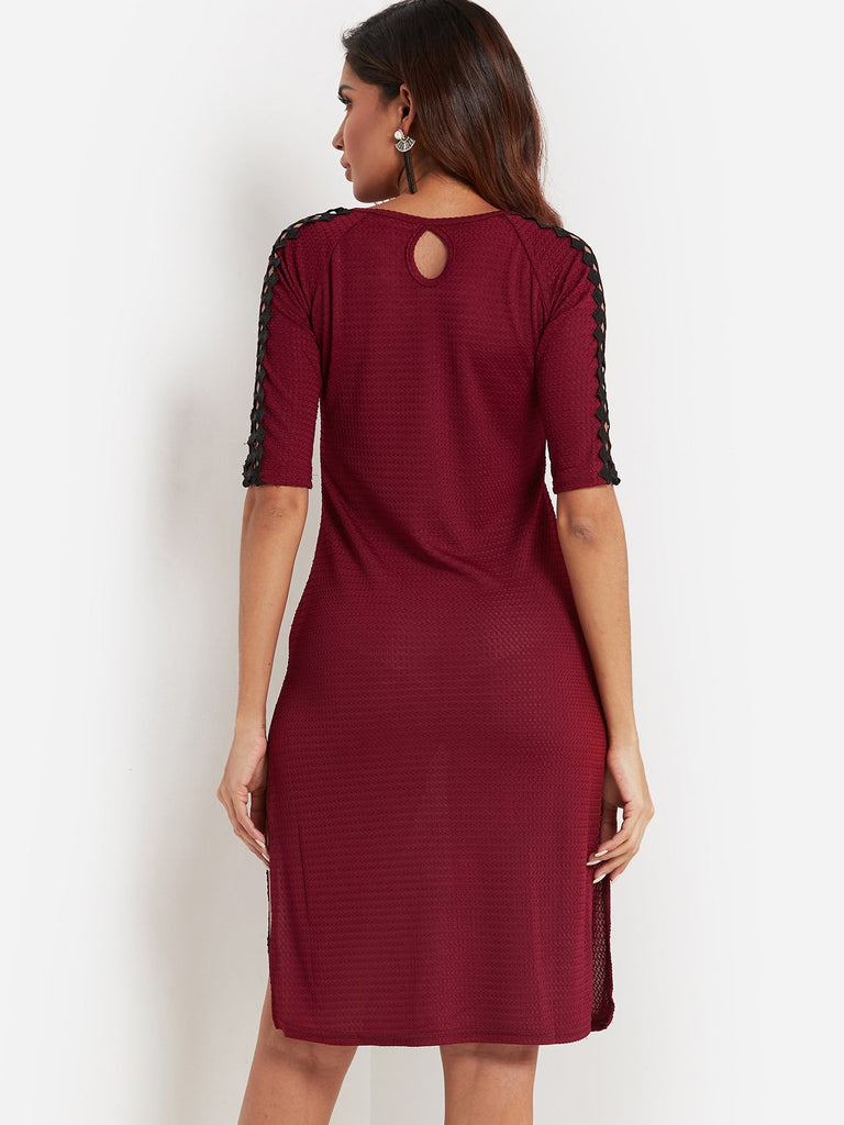 Womens Burgundy Sexy Dresses