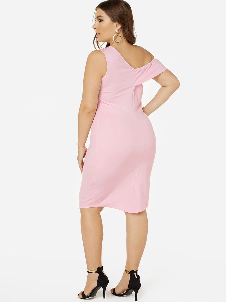 Womens Pink Plus Size Dresses