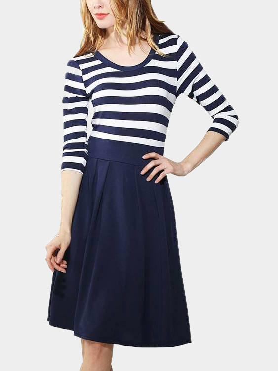 Womens Blue Midi Dresses