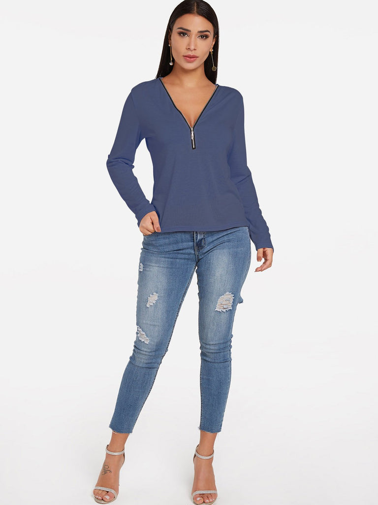 Ladies Turquoise Sweaters