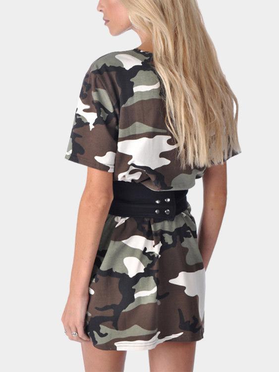 Womens Camo Mini Dresses