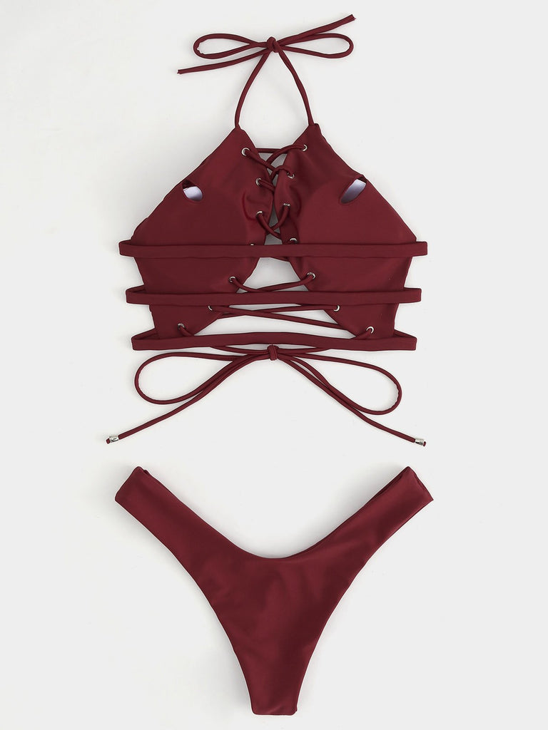 Womens Sleeveless Bikini Suits