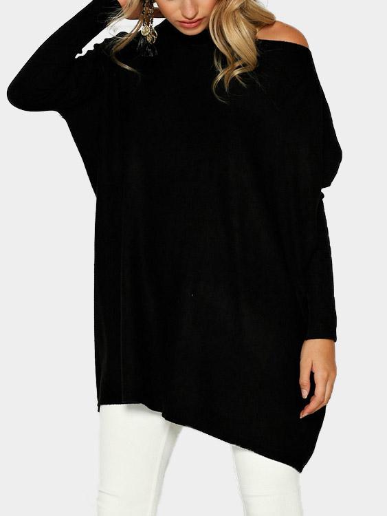 Black White Polka Dot Shirt Blouses