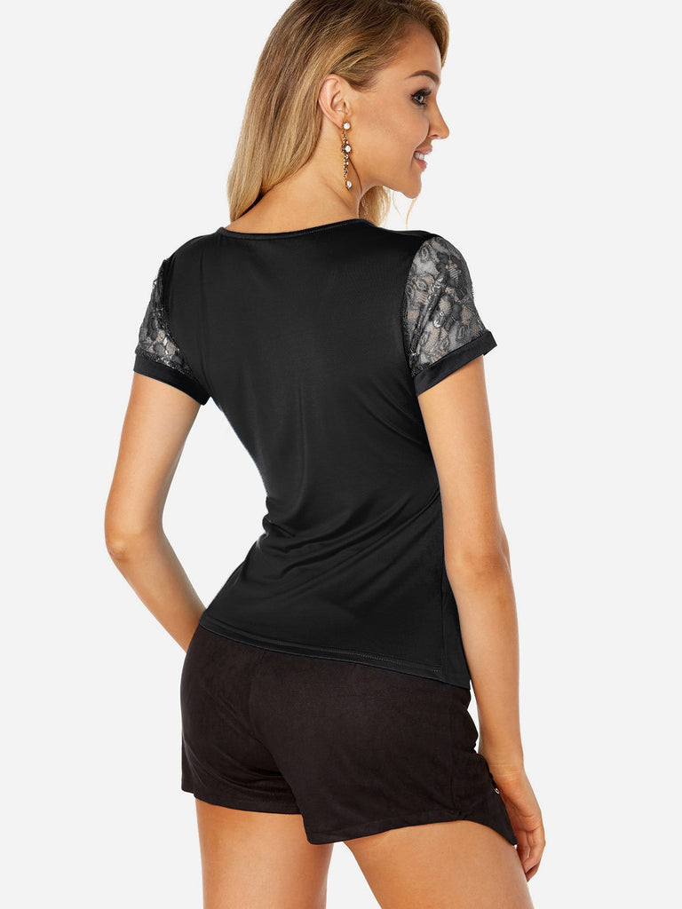 Womens Black T-Shirts