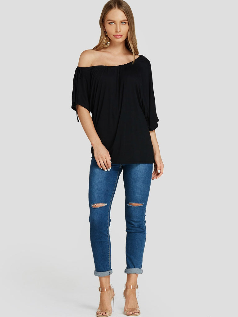 Womens Black T-Shirts