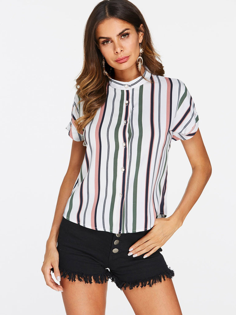 Ladies Short Sleeve Blouses