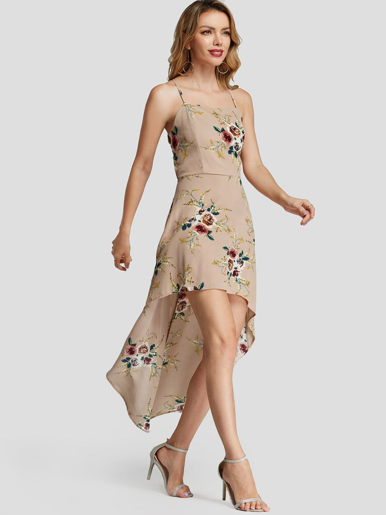 Ladies Khaki Floral Dresses