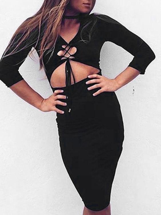 Ladies Black Bodycon Dresses