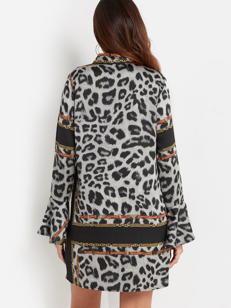 Womens Leopard Casual Dresses