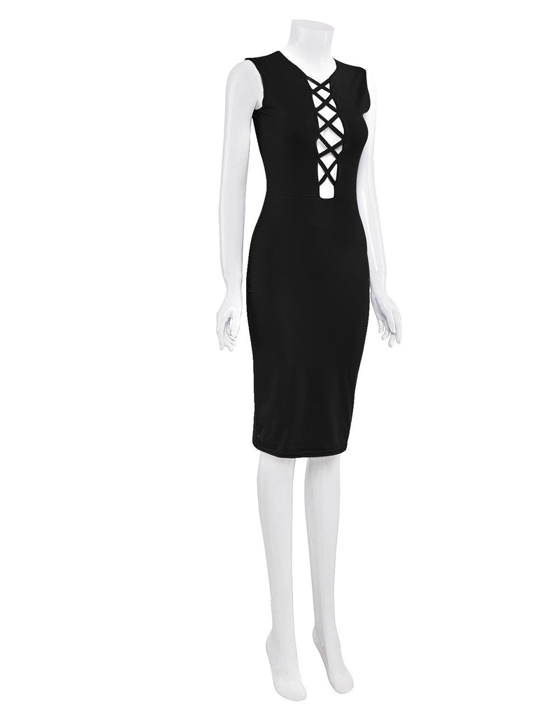 Ladies Black Midi Dresses