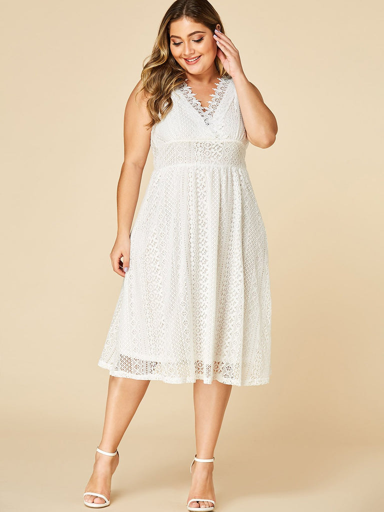 Womens White Plus Size Dresses