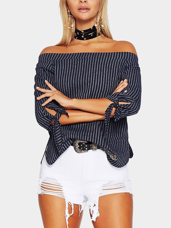 Ladies Navy Blouses